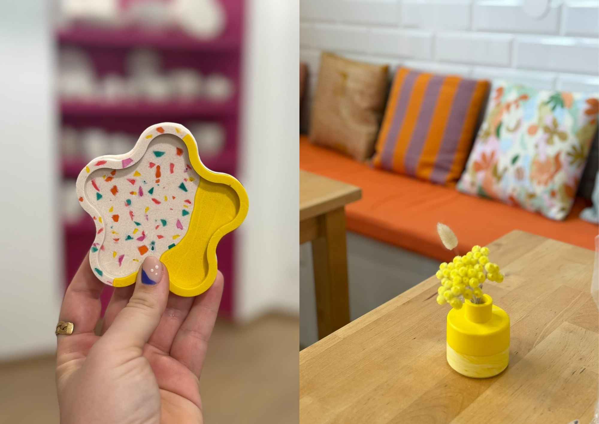 Jesmonite est intérieur de la boutique